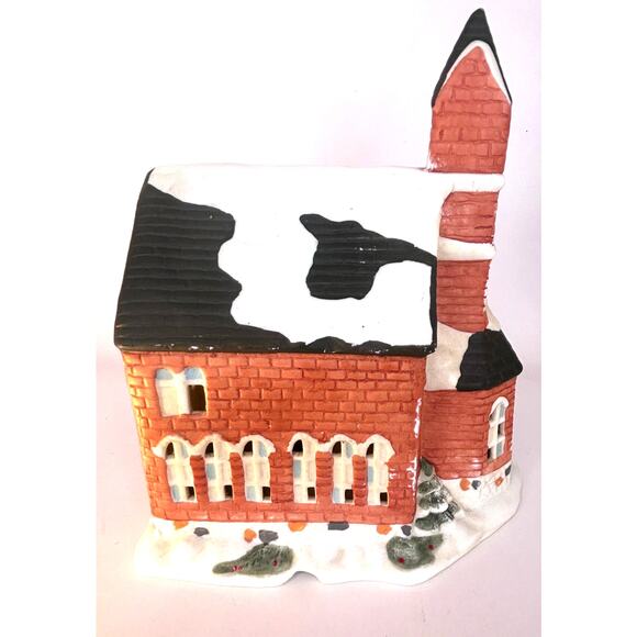 Vintage Dickens Victoria Collection Lighted Church with Original Box 1992 Works - Picture 3 of 15